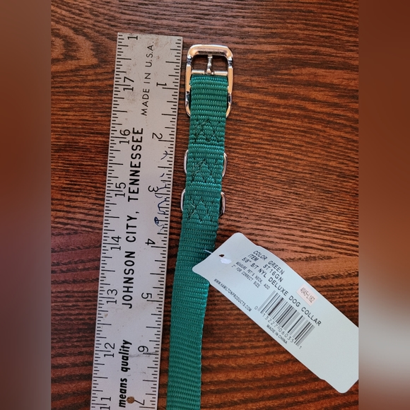 2 /$15 Hamilton Dog Collar Metal Buckle 16" Emerald Green - Picture 4 of 6